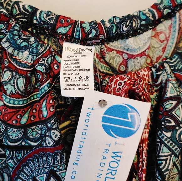 1 World Trading Boho Top , Standard size L - Picture 2 of 4